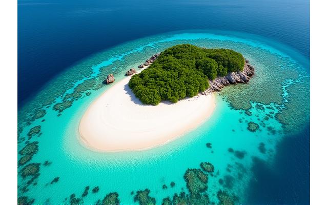 沖縄の慶良間諸島の透き通った海と白い砂浜